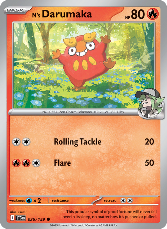 N's Darumaka (026/159) Reverse Holo card image