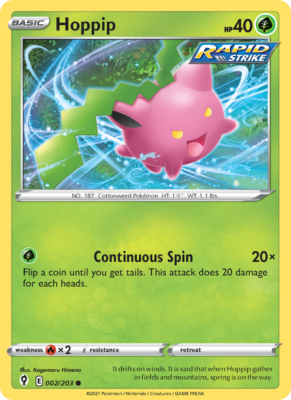 Hoppip (002/203) Reverse Holo card image