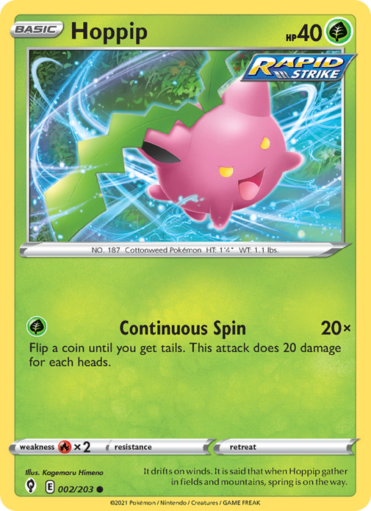 Hoppip (002/203) Reverse Holo card image