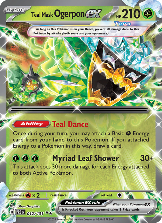 Teal Mask Ogerpon ex (012/131) Reverse Holo card image