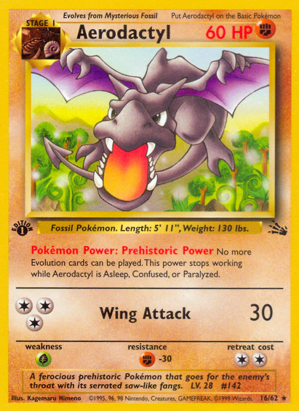 Aerodactyl (016/62) Reverse Holo card image