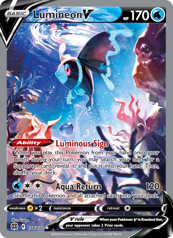 Lumineon V (156/172) Holographic card image