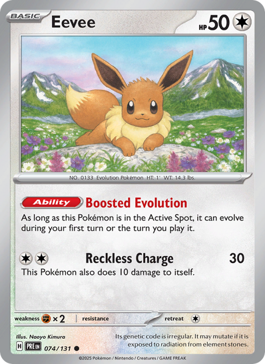 Eevee (074/131) Reverse Holo card image