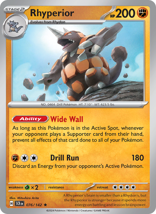 Rhyperior (076/142) Reverse Holo card image