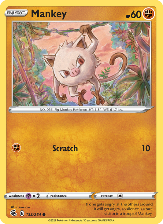 Mankey (133/264) Reverse Holo card image