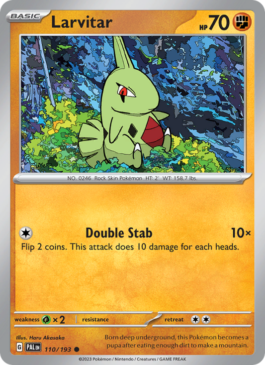 Larvitar (110/193) Reverse Holo card image