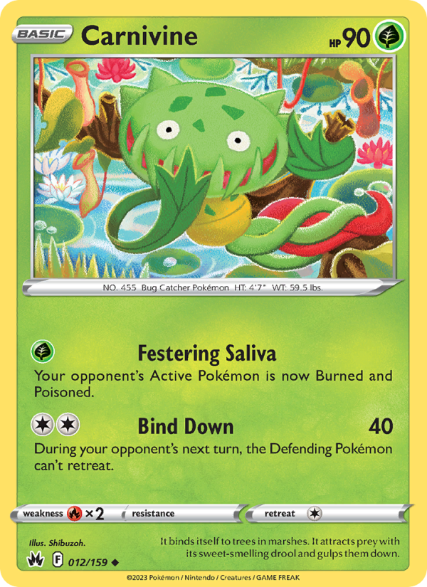 Carnivine (012/159) Reverse Holo card image