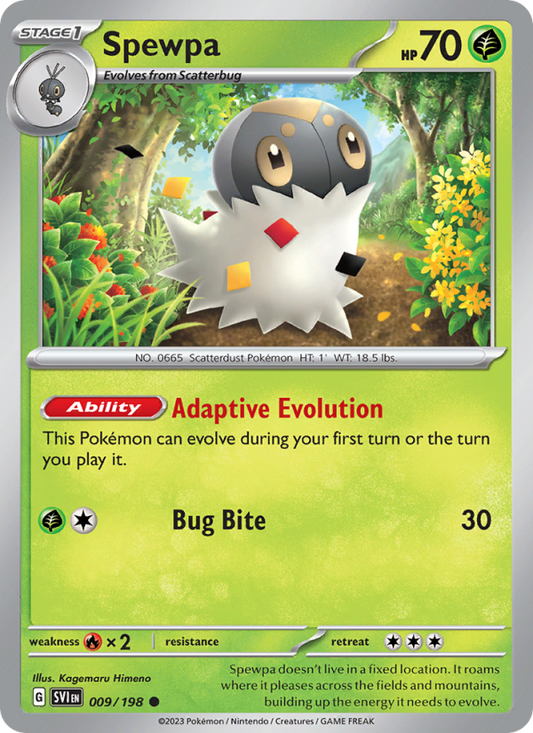 Spewpa (009/198) Reverse Holo card image
