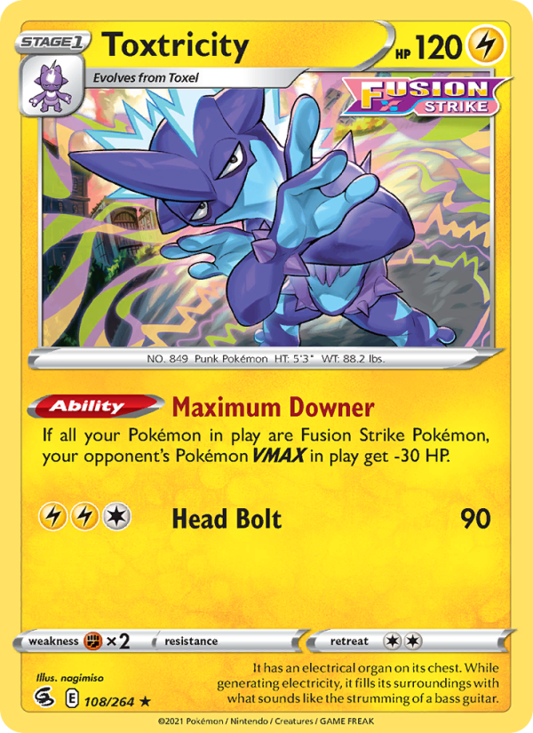 Toxtricity (108/264) Reverse Holo card image