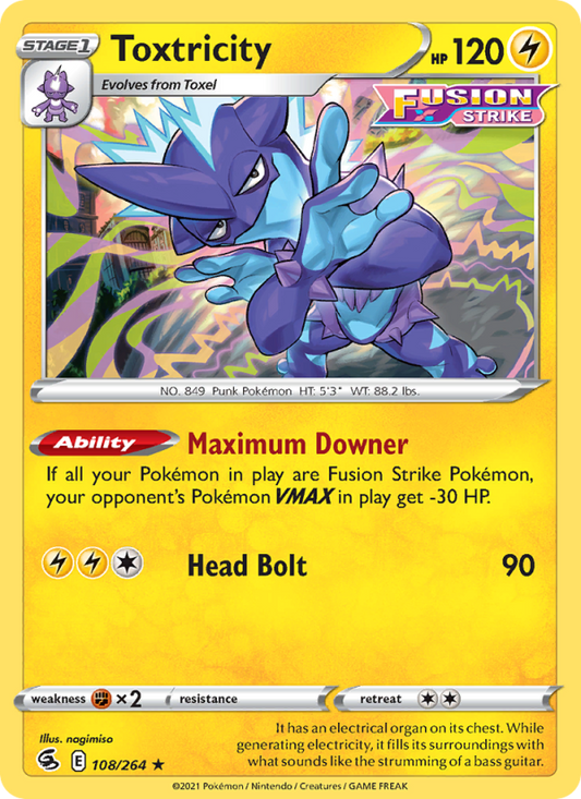 Toxtricity (108/264) Reverse Holo card image