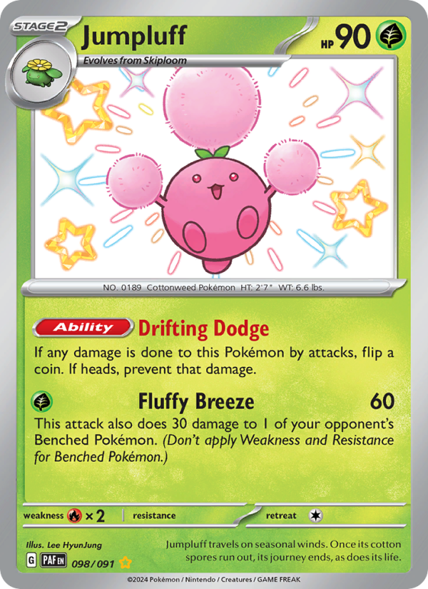 Jumpluff (098/91) Holographic card image