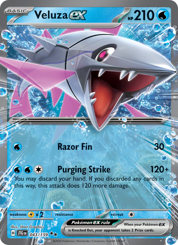 Veluza ex (043/159) Reverse Holo card image