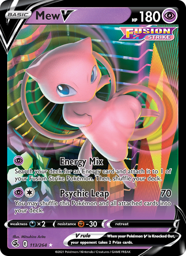 Mew V (113/264) Holographic card image