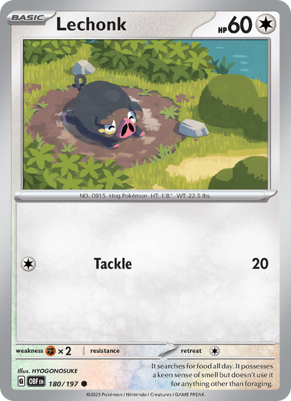 Lechonk (180/197) Reverse Holo card image
