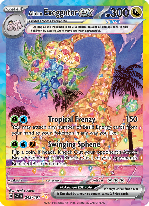 Alolan Exeggutor ex (242/191) Holographic card image