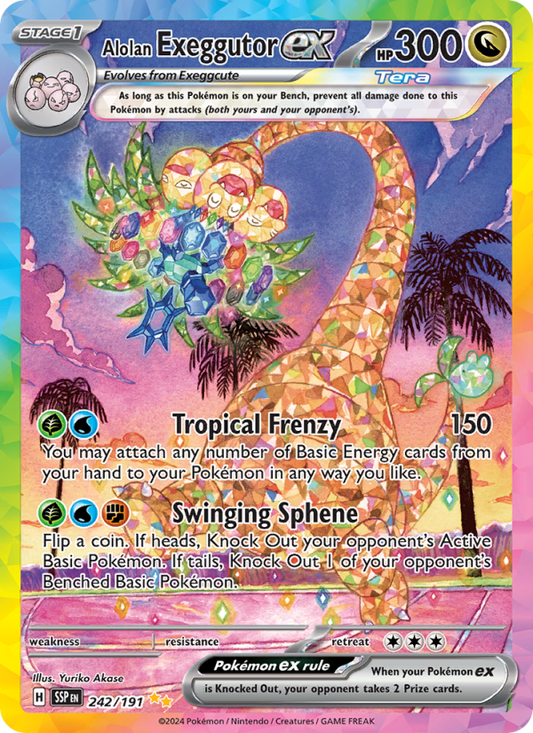 Alolan Exeggutor ex (242/191) Holographic card image