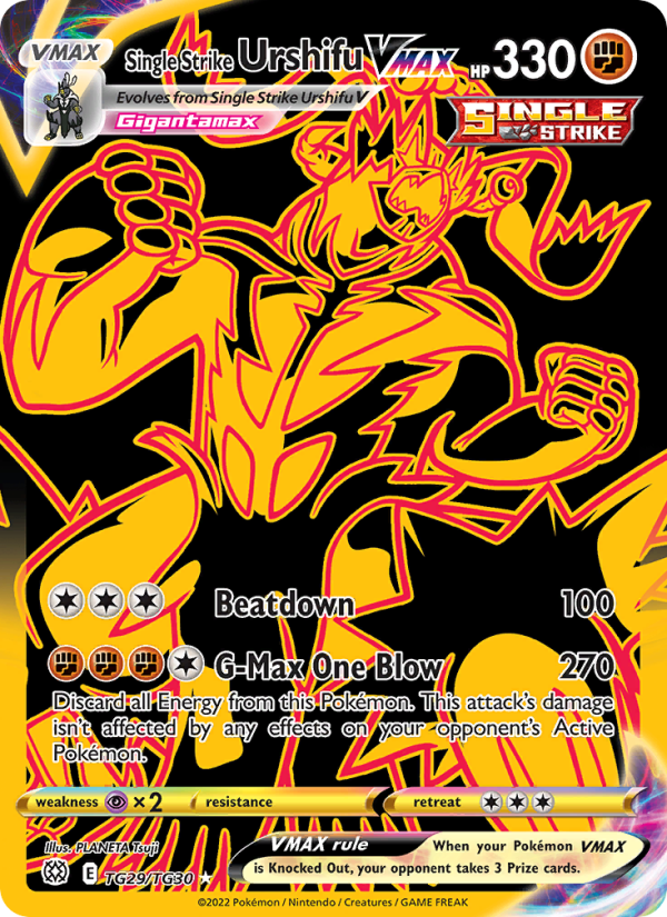 Single Strike Urshifu VMAX (TG29/172) Holographic card image
