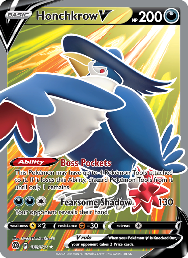 Honchkrow V (161/172) Holographic card image