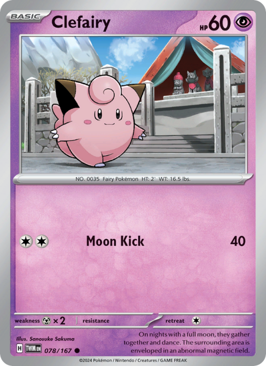 Clefairy (078/167) Reverse Holo card image