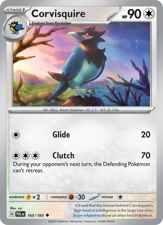 Corvisquire (165/193) Reverse Holo card image