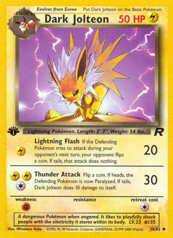 Dark Jolteon (038/82) Reverse Holo card image