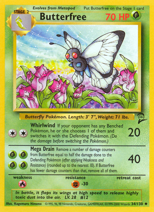 Butterfree (034/130) Reverse Holo card image
