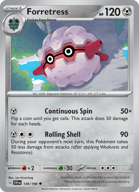 Forretress (139/198) Reverse Holo card image