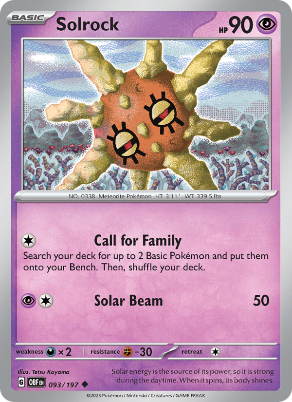 Solrock (093/197) Reverse Holo card image