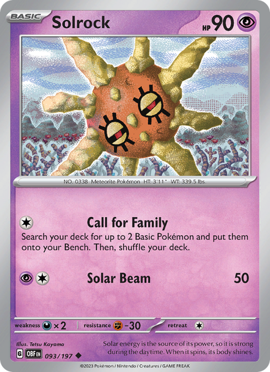 Solrock (093/197) Reverse Holo card image