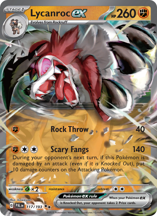 Lycanroc ex (117/193) Holographic card image
