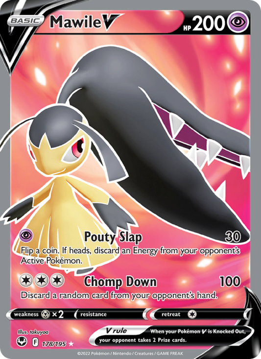 Mawile V (178/195) Holographic card image