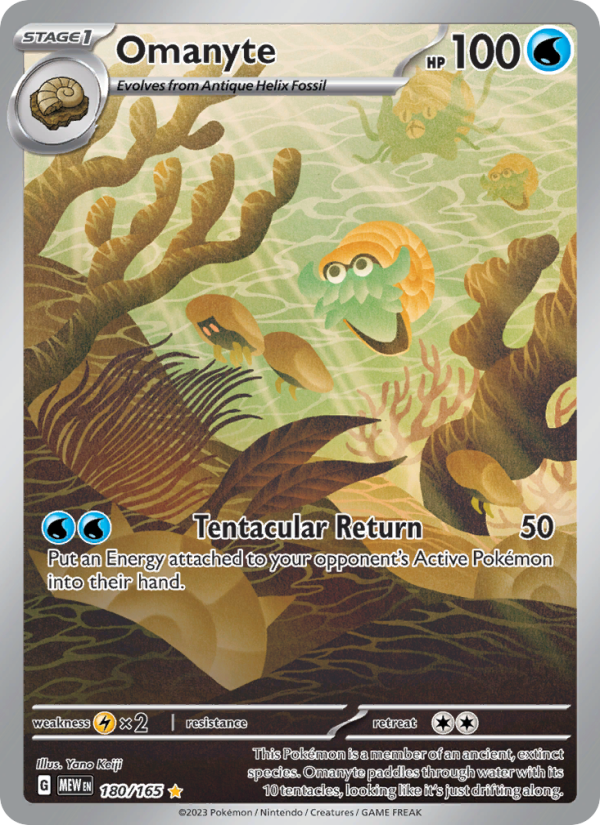 Omanyte (180/165) Holographic card image