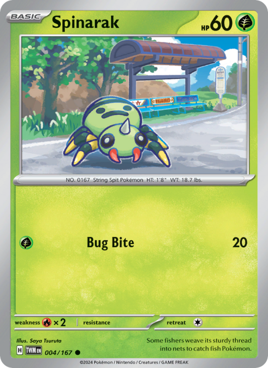 Spinarak (004/167) Reverse Holo card image