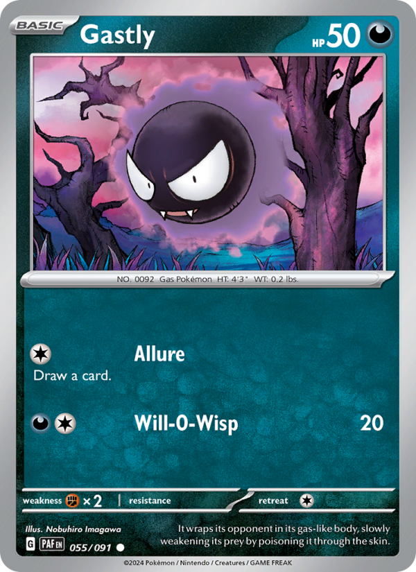 Gastly (055/91) Reverse Holo card image