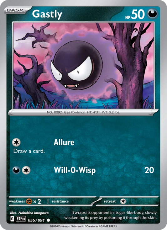 Gastly (055/91) Reverse Holo card image
