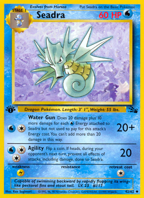 Seadra (042/62) Reverse Holo card image