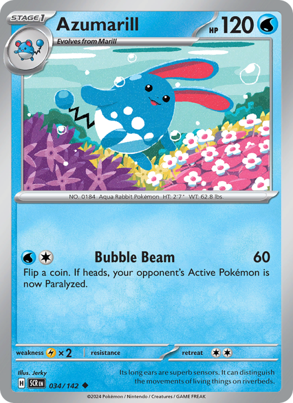 Azumarill (034/142) Reverse Holo card image