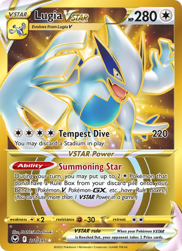 Lugia VSTAR (211/195) Holographic card image