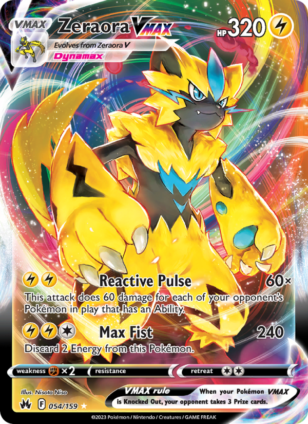 Zeraora VMAX (054/159) Holographic card image