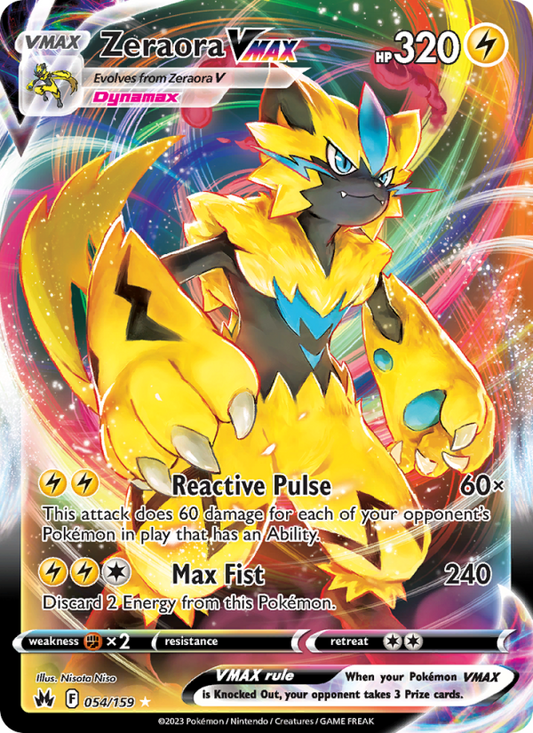 Zeraora VMAX (054/159) Holographic card image