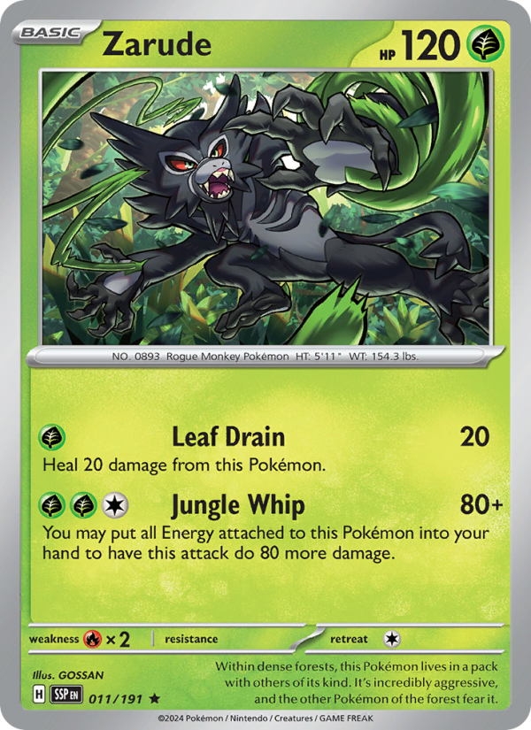 Zarude (011/191) Reverse Holo card image