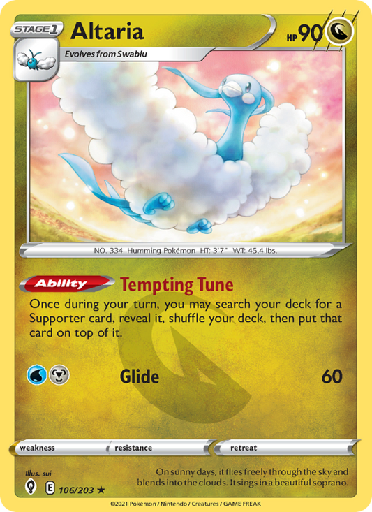 Altaria (106/203) Reverse Holo card image