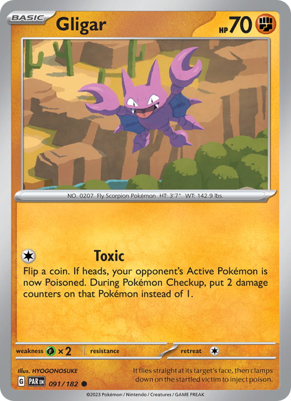Gligar (091/182) Reverse Holo card image
