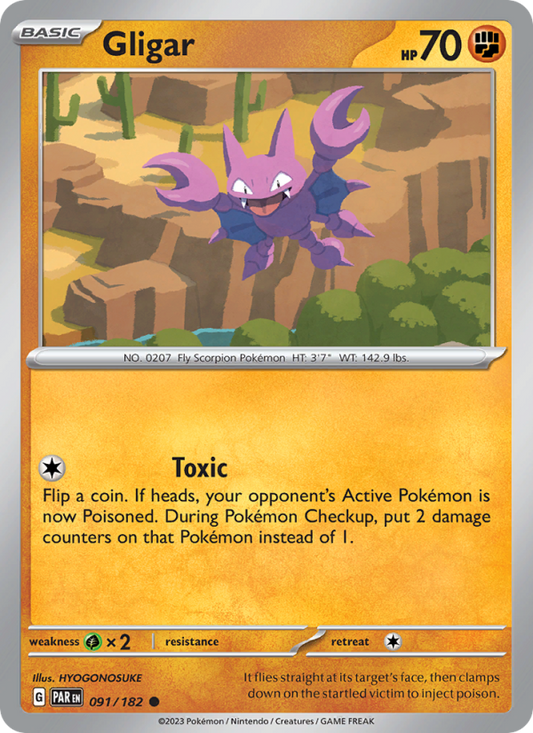 Gligar (091/182) Reverse Holo card image