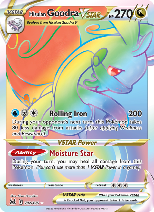 Hisuian Goodra VSTAR (202/196) Holographic card image