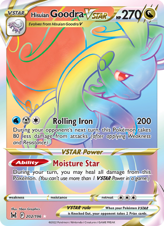 Hisuian Goodra VSTAR (202/196) Holographic card image