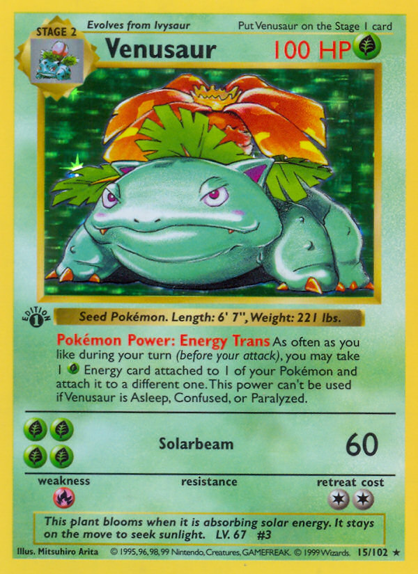 Venusaur (015/102) Reverse Holo card image