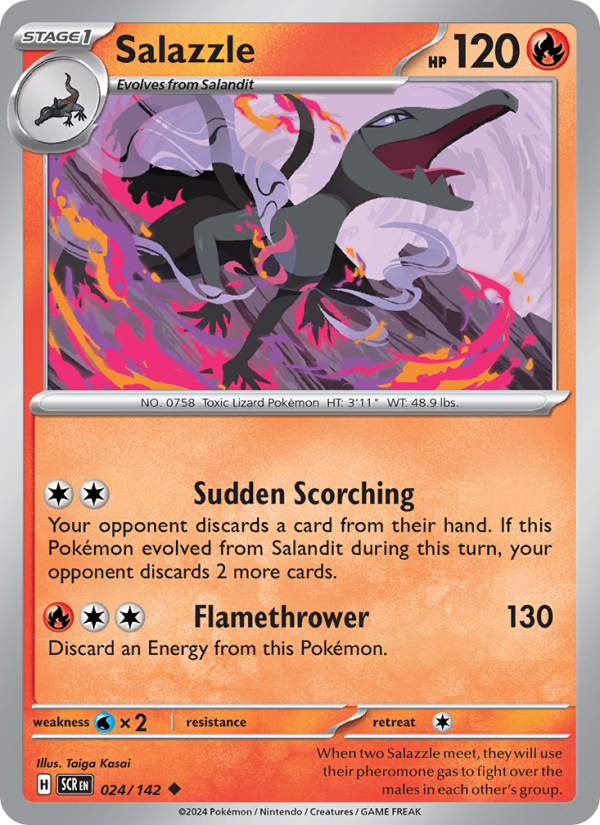 Salazzle (024/142) Reverse Holo card image