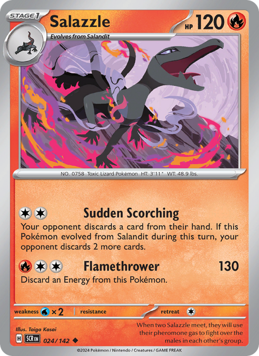Salazzle (024/142) Reverse Holo card image