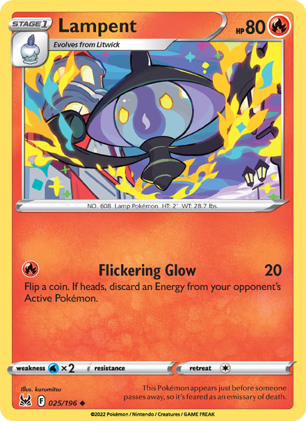 Lampent (025/196) Reverse Holo card image